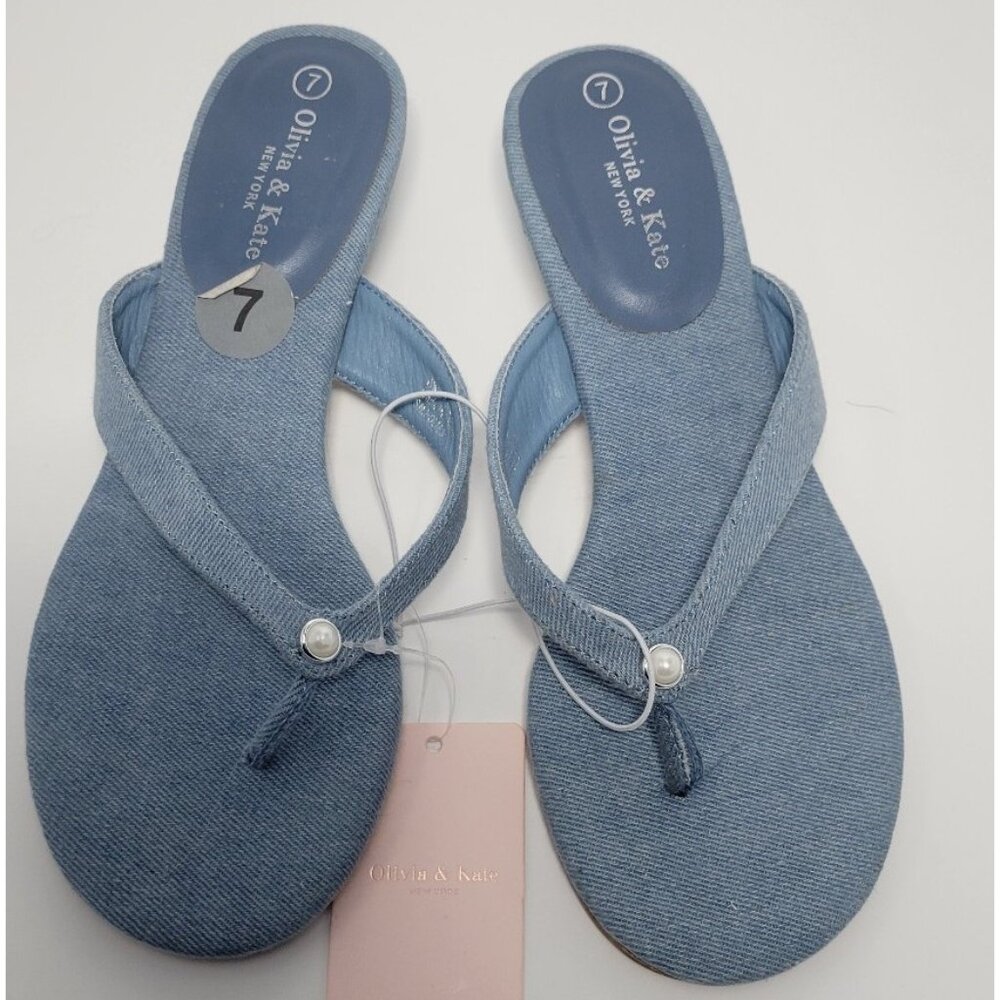 New Olivia & Kate‎ Demin Kitten Heels Size 7